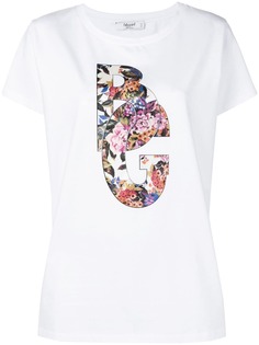 Blugirl футболка с цветочным принтом и логотипом