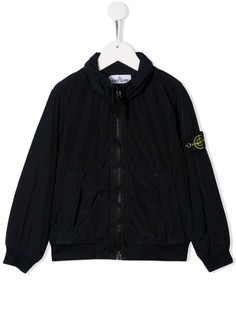 Stone Island Junior леопардовая куртка-бомбер