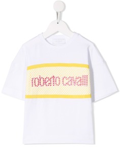 Roberto Cavalli Junior рубашка в клетку с логотипом