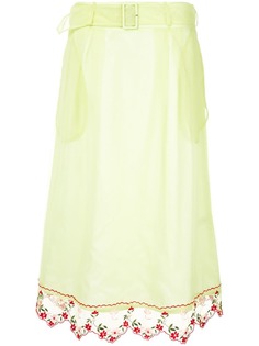 Simone Rocha юбка миди с вышивкой