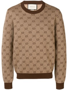 Gucci жаккардовый свитер с узором GG