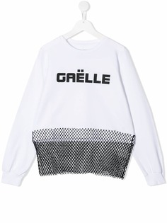 Gaelle Paris Kids толстовка с сетчатой вставкой