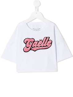 Gaelle Paris Kids футболка с декорированным логотипом