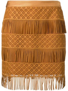 Alberta Ferretti юбка мини с бахромой