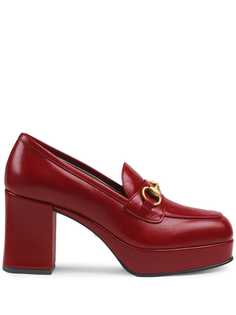 Gucci лоферы Horsebit на платформе