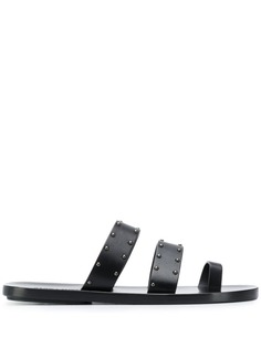 Saint Laurent шлепанцы с заклепками
