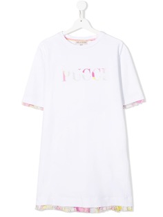 Emilio Pucci Junior платье-футболка с логотипом