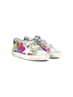 Golden Goose Kids кеды Superstar с принтом