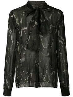Saint Laurent блузка с камуфляжным принтом