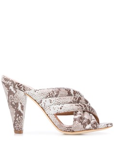 Twin-Set мюли с тиснением под кожу питона