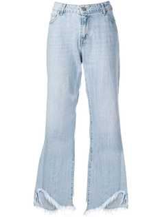 Federica Tosi широкие джинсы с необработанным краем