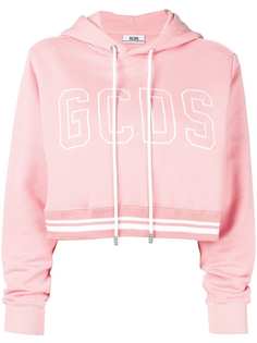 Gcds укороченное худи с логотипом