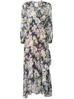 Semicouture драпированное платье макси с цветочным принтом