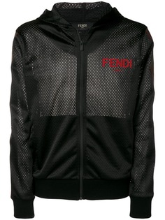 Fendi сетчатая куртка с логотипом