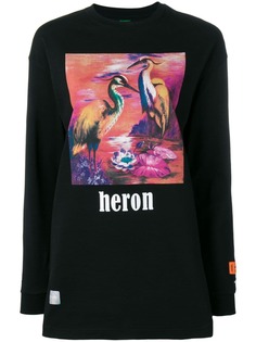 Heron Preston удлиненный джемпер с принтом Duck