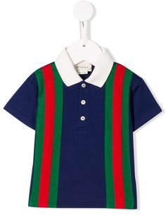 Gucci Kids классическая рубашка-поло в полоску