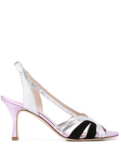 Gia Couture босоножки с эффектом металлик