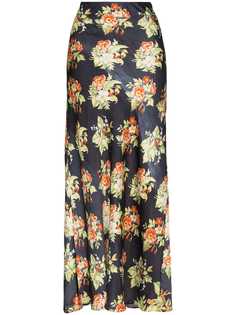 Paco Rabanne юбка макси с цветочным принтом
