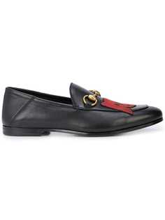Gucci лоферы Horsebit с вышивкой