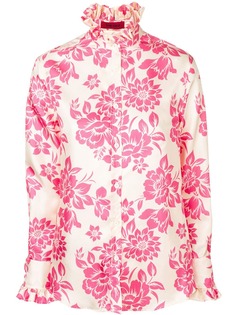 The Gigi блузка с оборками и цветочным принтом