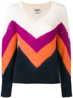 Essentiel Antwerp джемпер в стиле колор-блок с узором шеврон