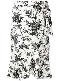 Essentiel Antwerp юбка с запахом и цветочным принтом