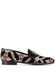 Dolce & Gabbana лоферы с вышивкой и логотипом