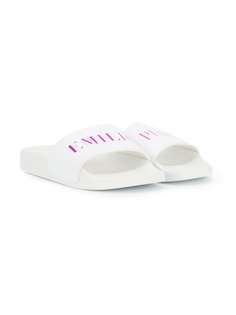 Emilio Pucci Junior шлепанцы с контрастным логотипом