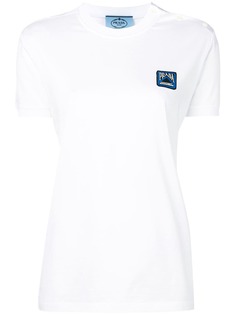 Prada футболка с вышитым логотипом