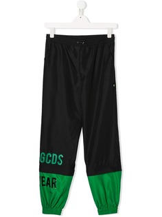 Gcds Kids двухцветные спортивные брюки с логотипом