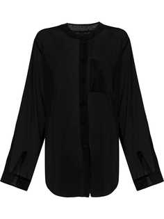 Sara Lanzi рубашка с воротником-стойкой