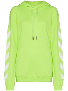 Off-White худи с диагональными полосками на рукавах