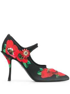 Dolce & Gabbana туфли Мэри Джейн с цветочным принтом