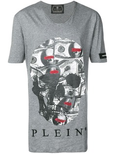 Philipp Plein футболка с принтом Dollar Bill Skull