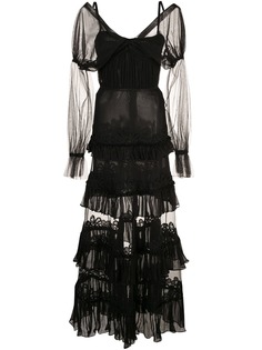 Jonathan Simkhai кружевное платье из тюля с оборками