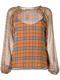 Essentiel Antwerp прозрачная блузка в клетку