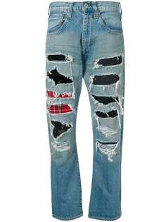 Junya Watanabe джинсы в технике пэчворк