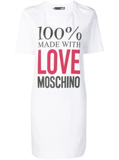 Love Moschino платье-футболка Made with Love