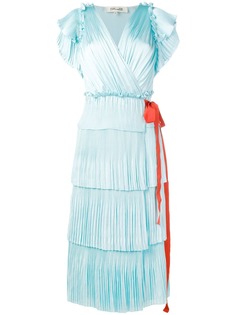 Diane von Furstenberg плиссированное платье Sasha с запахом и оборками