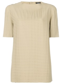 Giorgio Armani Pre-Owned плиссированная блузка с короткими рукавами