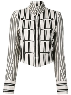 Ann Demeulemeester укороченный жакет в полоску