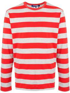 Junya Watanabe MAN толстовка в полоску с круглым вырезом