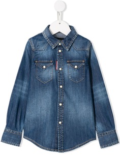 Dsquared2 Kids классическая джинсовая рубашка