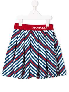 Moncler Enfant юбка в полоску со складками