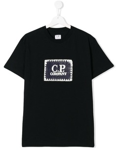 Cp Company Kids футболка с контрастным логотипом