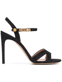 Moschino босоножки с ремешками и блестками