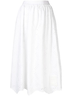 Off-White юбка асимметричного кроя с вышивкой