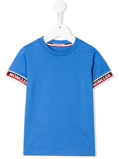 Moncler Kids футболка с контрастным логотипом