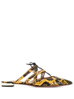 Aquazzura мюли с принтом