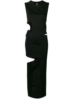 Rick Owens длинное платье с вырезами